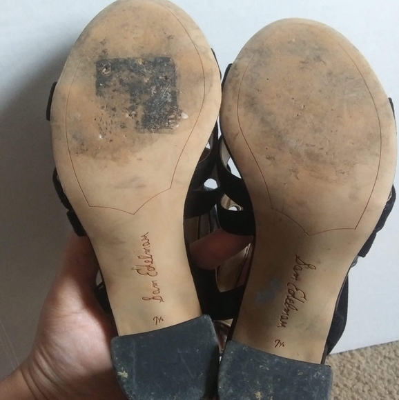 Sam Edelman Black Suede/Leather Heels - Picture 8 of 8